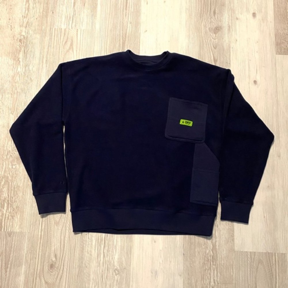 Converse Carpenter Crew Men’s Sweater Blue Pullover Size 10019956-A02 - Picture 3 of 7